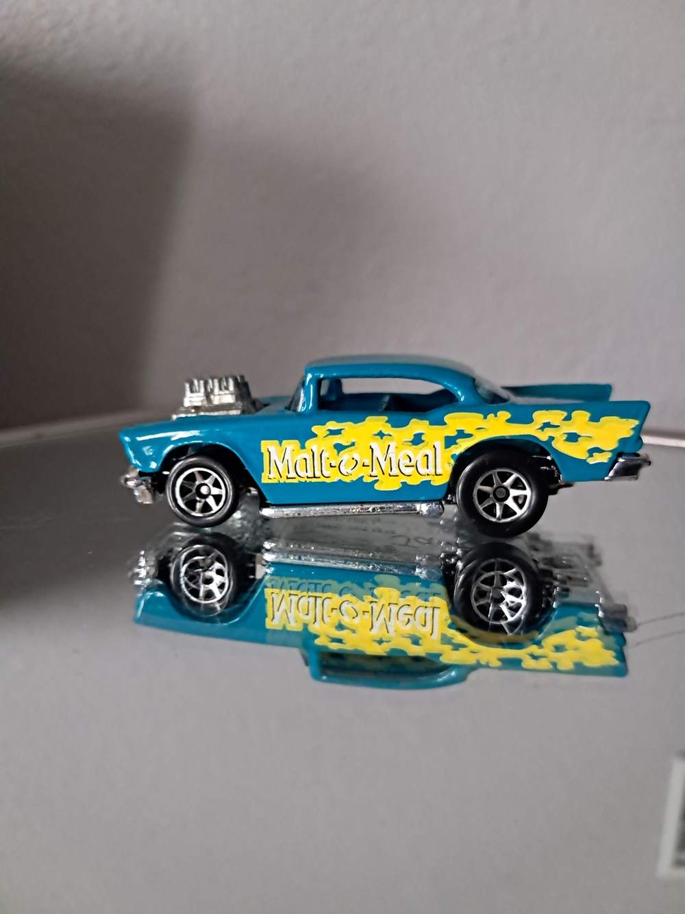 Hot Wheels 1957 Chevy Bel Air With Yellow Malt-O-Meal Text